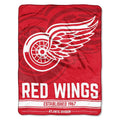 Detroit Red Wings Micro Raschel Throw Blanket 46" x 60" Break Away
