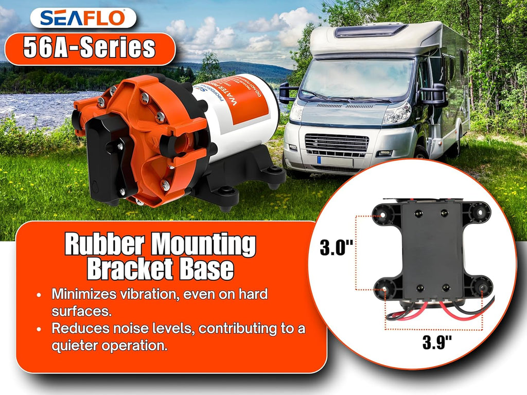 SEAFLO 56A Series Smart Water Pressure Pump - 12V DC, 5.0 GPM, 70 PSI, Self-Priming for RV/Yacht/Boat/Camper