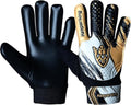 Keeperking Soccer Goalie Gloves - Youth Football Goalkeeper Gloves with Double Wrist Protection & 4mm Anti-Slip Palm