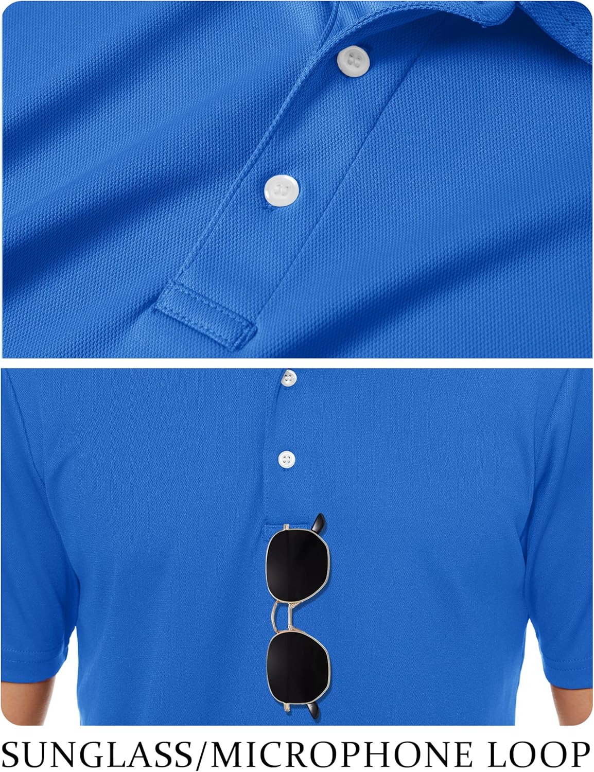 TACVASEN Men's Golf Shirt - Dry Fit Performance Polo with Collar | Short Sleeve, Stylish & Comfortable