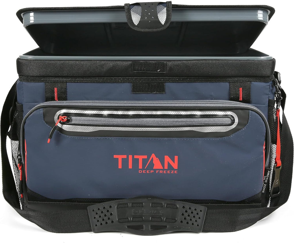 Titan by Arctic Zone Deep Freeze Cooler - Zipperless Hardbody Design with Superior Insulation & SmartShelf
