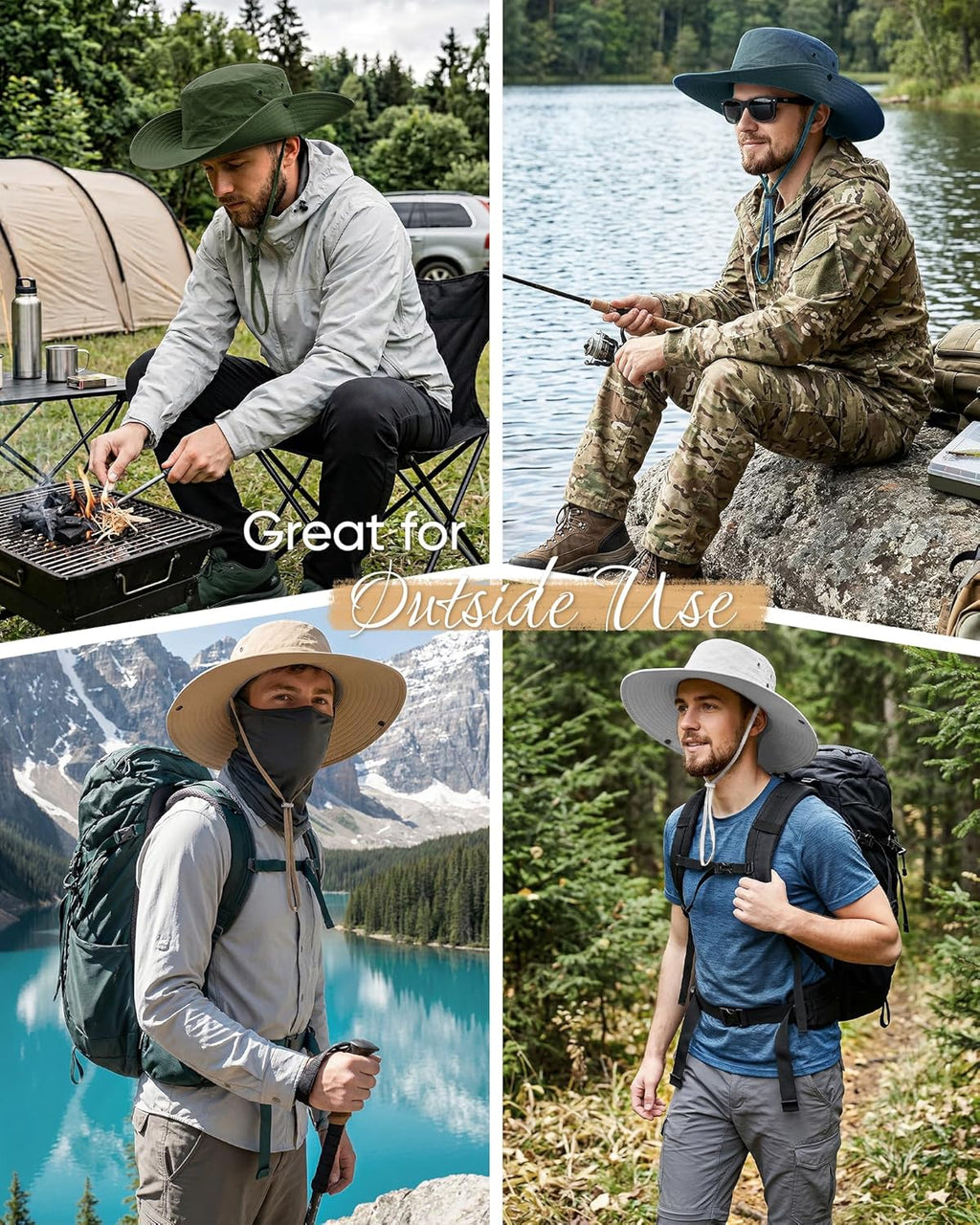Skiennix Sun Hat - Wide Brim Fishing Hat for Ultimate Sun Protection | Perfect for Summer Outdoor Activities