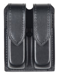 Safariland 77 Double Handgun Magazine Holder for Duty Use, Black, Plain Hidden Snap, Black, Fits AMT Hardballer