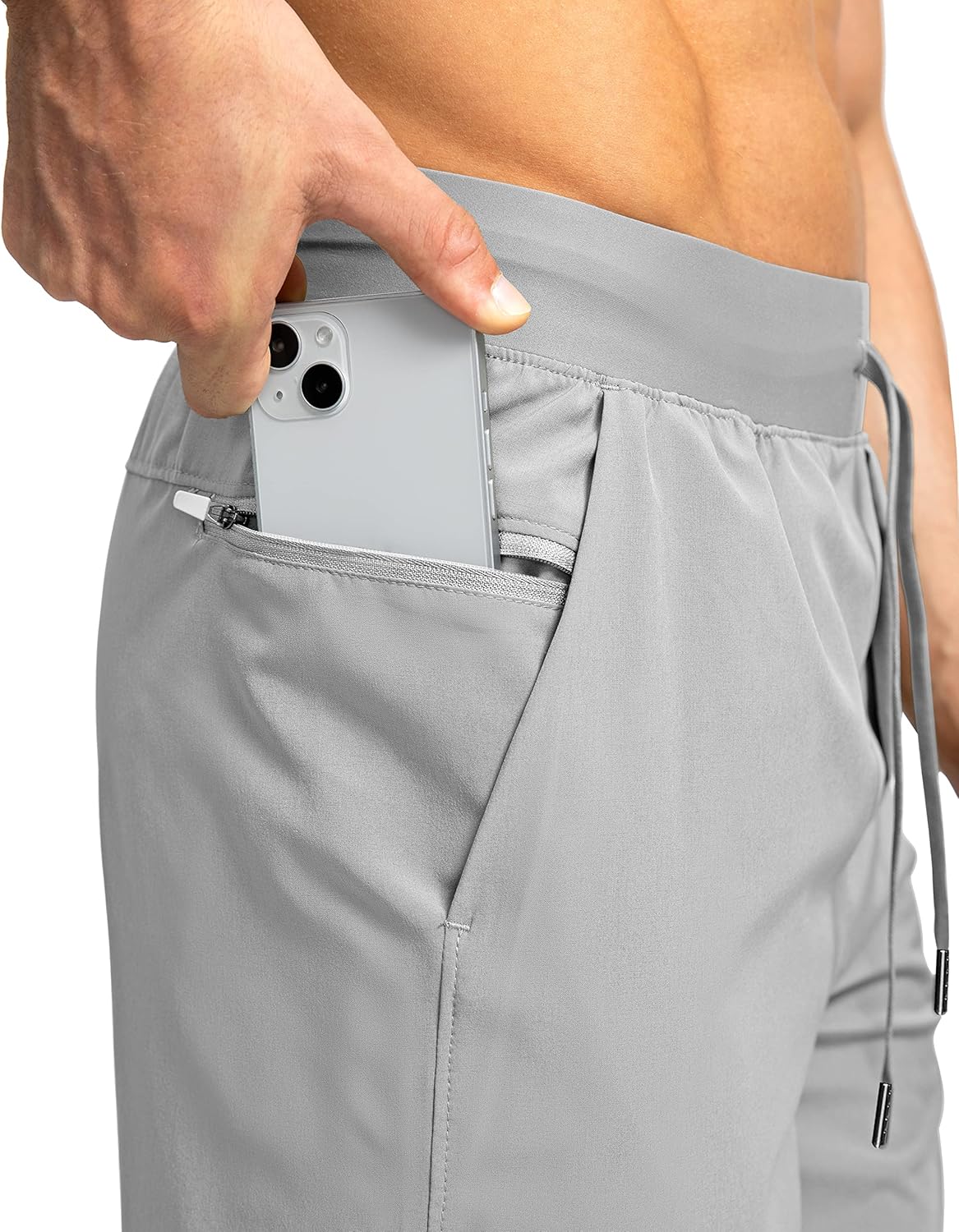 Soothfeel Men's Running Shorts - Lightweight Quick-Dry Athletic Shorts with Zipper Pockets | Available in 9", 7", 5" Sizes