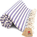 Bazaar Anatolia Turkish Beach Towel - Oversized 100% Cotton, Quick Dry & Sand Free - 71x39 Inches, Arpa Purple