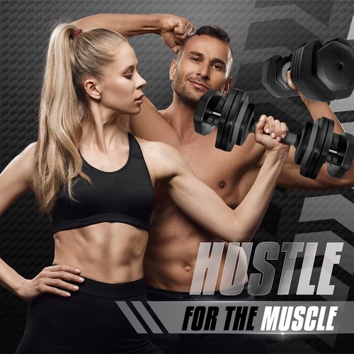 Yes4All 25lbs Grey Grip Adjustable Dumbbells Weights, 5 in 1 Weights Dumbbell with One Second Dial Handle for Different Workout Levels