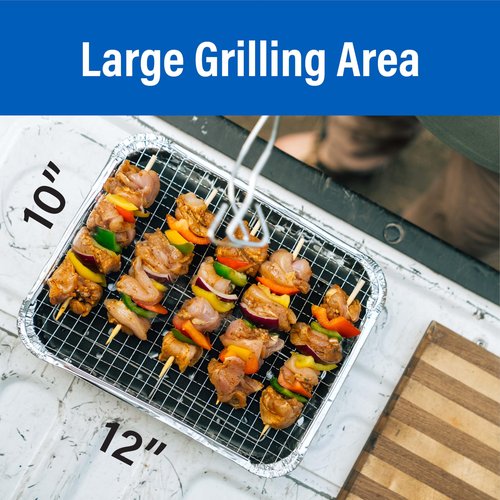 Pull Start Fire Grill | Single Use Portable Disposable Charcoal BBQ with Pull Start Matchless Ignition | Ready in 5 Min, 3 Hour Burn | Camping, Tailgating, Outdoor Cooking, No Cleanup Needed