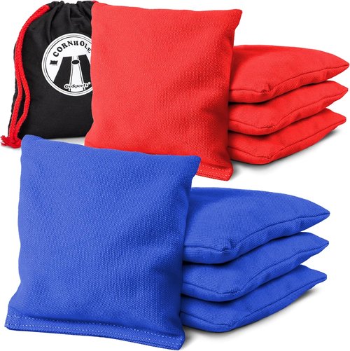 GoSports Official Regulation Cornhole Bean Bags - Set of 8 | All-Weather American Stars and Stripes