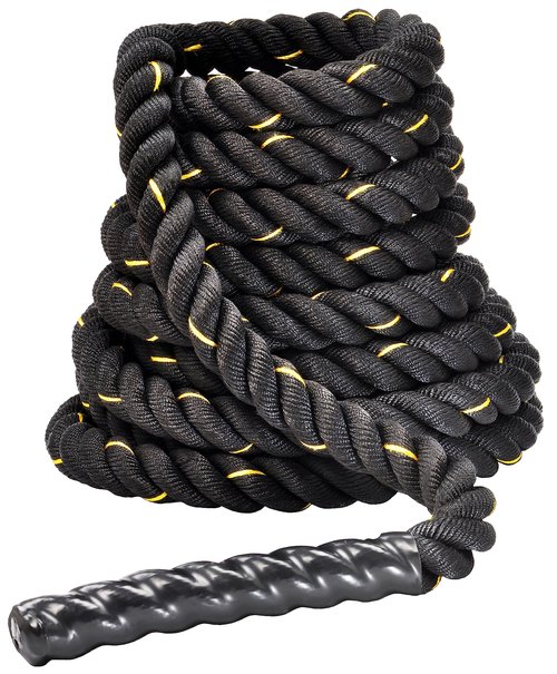 Fitvids Battle Rope 1.5Inch 2 Inch Diameter Poly Dacron 30 FT – 40 FT – 1.5-Inch, 30FT – Black