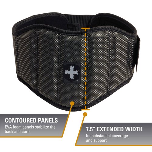 Harbinger Men's Firm Fit 7.5-Inch Contoured Weightlifting Belt, X-Large, Black