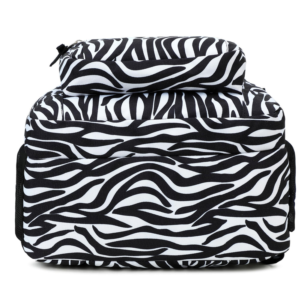 abshoo Classical Basic Zebra Print Womens School Backpack For College Teen Girls Water Resistant Bookbag (Zebra Black)