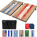 GoSports Portable Cornhole Set - 4 x 2 Ft or 3 x 2 Ft Options | Includes 8 Bean Bags & Travel Case