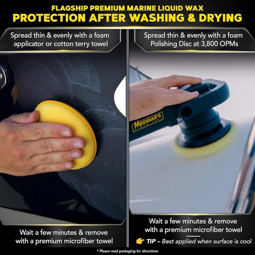 Meguiar's Boat & RV Wash & Wax Starter Kit | Ultimate Detailing Solution for Boats & RVs - Includes Wash, Wax & Accessories