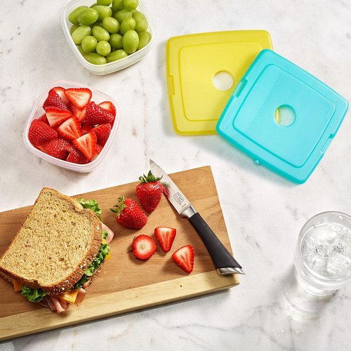 Fit & Fresh Cool Coolers | 4-Pack Slim Ice Packs - Quick Freeze, Space-Saving Design for Lunch Boxes & Coolers