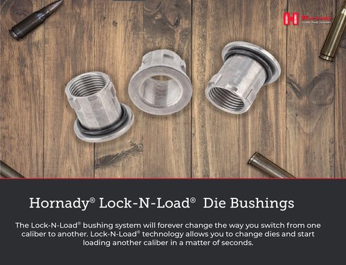 Hornady Lock-N-Load Die Bushings, 10 Pack – Change Dies Quickly with a Simple Twist – Compatible with All Hornady Reloading Presses - Item No. 044096