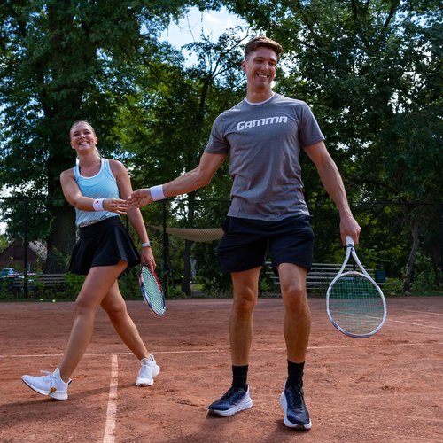 Gamma Sapphire Tennis String Reel, 40 Ft Earth-Friendly Tennis Racket Strings with AMP Copolyester Technology for Effortless Spin and Precision, 16 and 17 Gauge Options, 17 Gauge