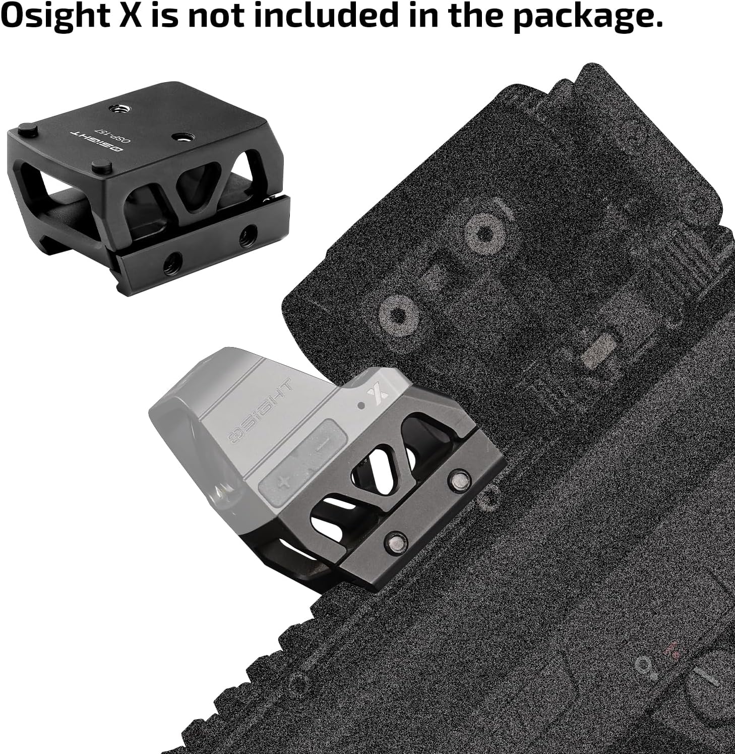 OSP-157 Picatinny Riser Mount - Red Dot Adapter Plate for Osight X, RMR/407C/507C | 1.134" Saddle Height