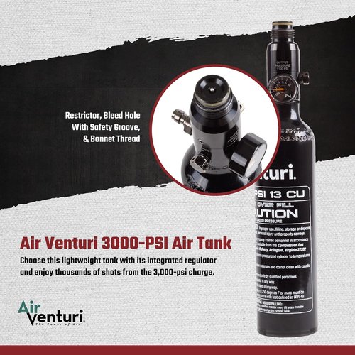 Air Venturi 3000PSI 13ci Tank & Valve Set - High-Pressure Air Supply for Optimal Performance