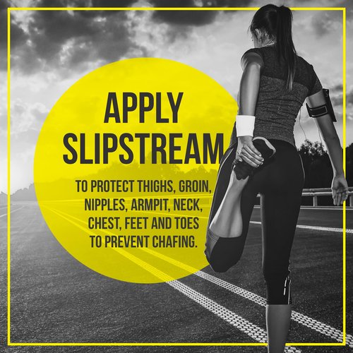 SLIPSTREAM Endurance Anti-Chafe Cream (65ml) – Botanical Shield Sweat-Out Protection + Aloe Vera Soothing – Waterproof, Non Greasy, Vegan