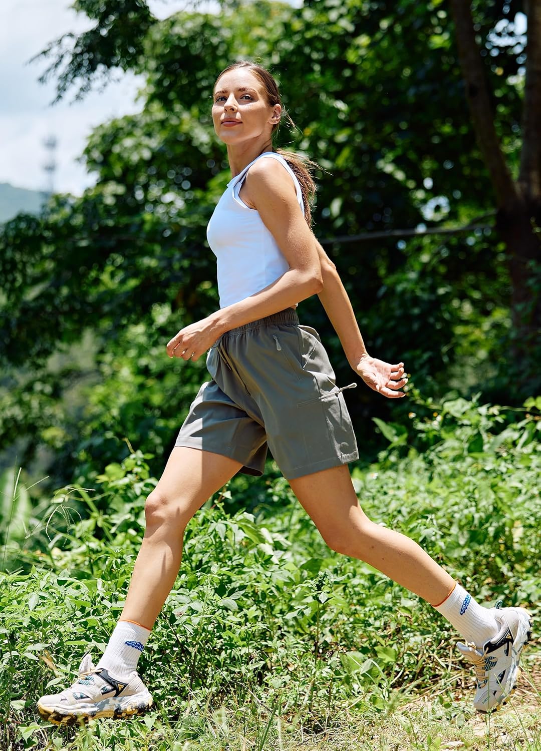 Willit Women's Hiking Cargo Shorts - Quick Dry Lightweight Athletic Shorts with Pockets | 7" Summer Fit