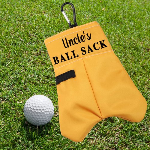 PWHAOO Funny Uncle Golf Gift Uncle’s Ball Sack Golf Ball Storage Bag Golf Club Gift Ball Pouch Sack Gag Gift (Uncle BS)