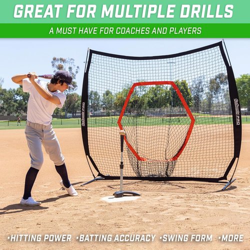 GoSports Pro Batting Tee - Heavy-Duty Tripod Base & Adjustable Height for Baseball/Softball