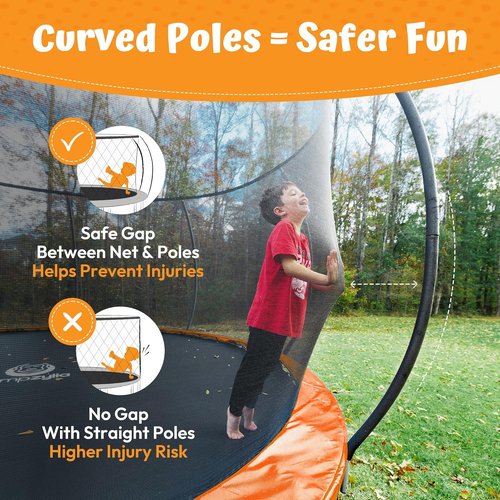 Jumpzylla Trampoline - ASTM Approved Outdoor Fun with Enclosure, Non-Slip Ladder & Anti-Rust Frame | 8FT-16FT Sizes