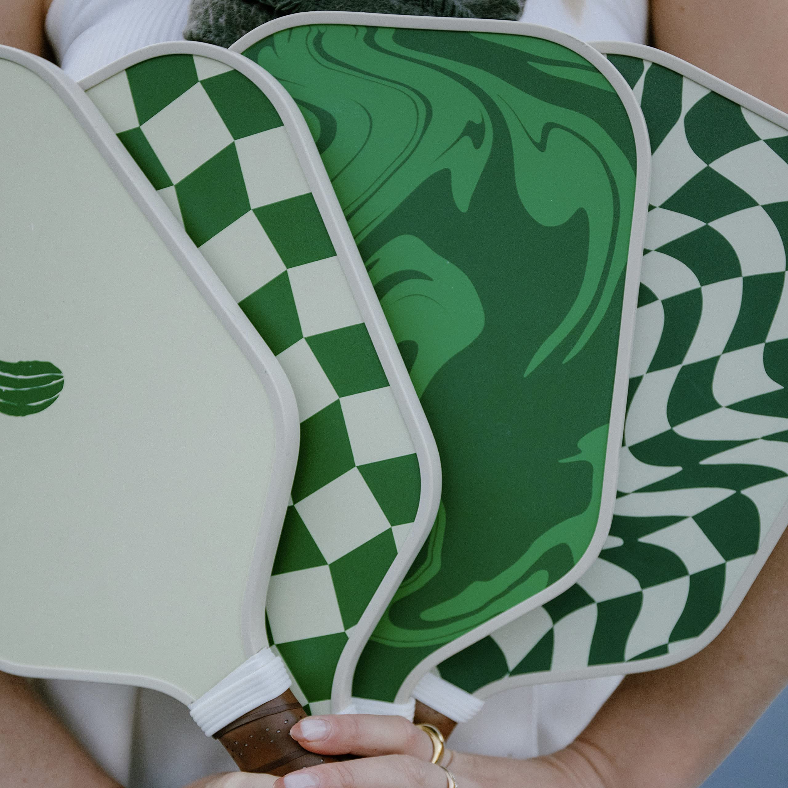 Picklish Pickleball Pickle Paddle | Luxury, Stylish, Fiberglass Surface with High Grit and Spin, Extended Handle, 11mm (Picklish Pickle)