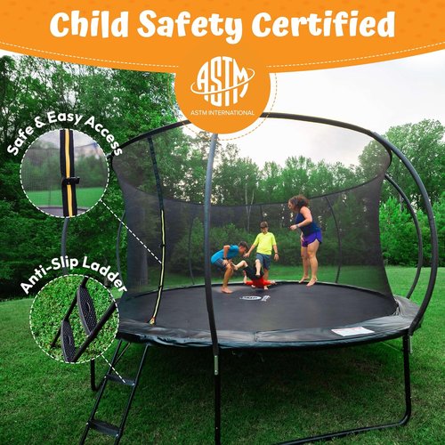 Jumpzylla Trampoline - Outdoor Recreational Trampoline with Enclosure & Anti-Rust Frame | 8FT to 16FT Sizes