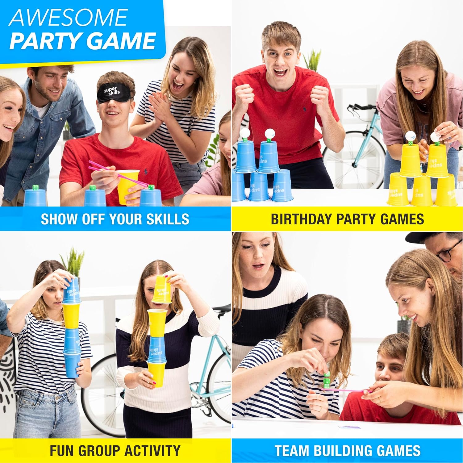 Super Skills - Competitive Action Game - 120 Fun Challenges for Family Nights & Parties