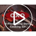 OXO Camping Stove Cooking Set - 4-Piece Outdoor Kitchen Tool Kit