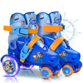 Adjustable Beginner Skates for Kids – Light-Up Wheels, Fun Tractor Design for Girls, Boys, Toddlers (Captain Fox, X-Small (6.5C–10C US))