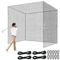 Heavy Duty Nylon Golf Batting Cage, 7.8 * 7.8 * 7.8ft Batting Cage Net with 10 Carabiners and 4 Tie Rope,Durable Golf Practice Net Batting Net for Backyard,Baseball Net Indoor Outdoor (ONLY NET)