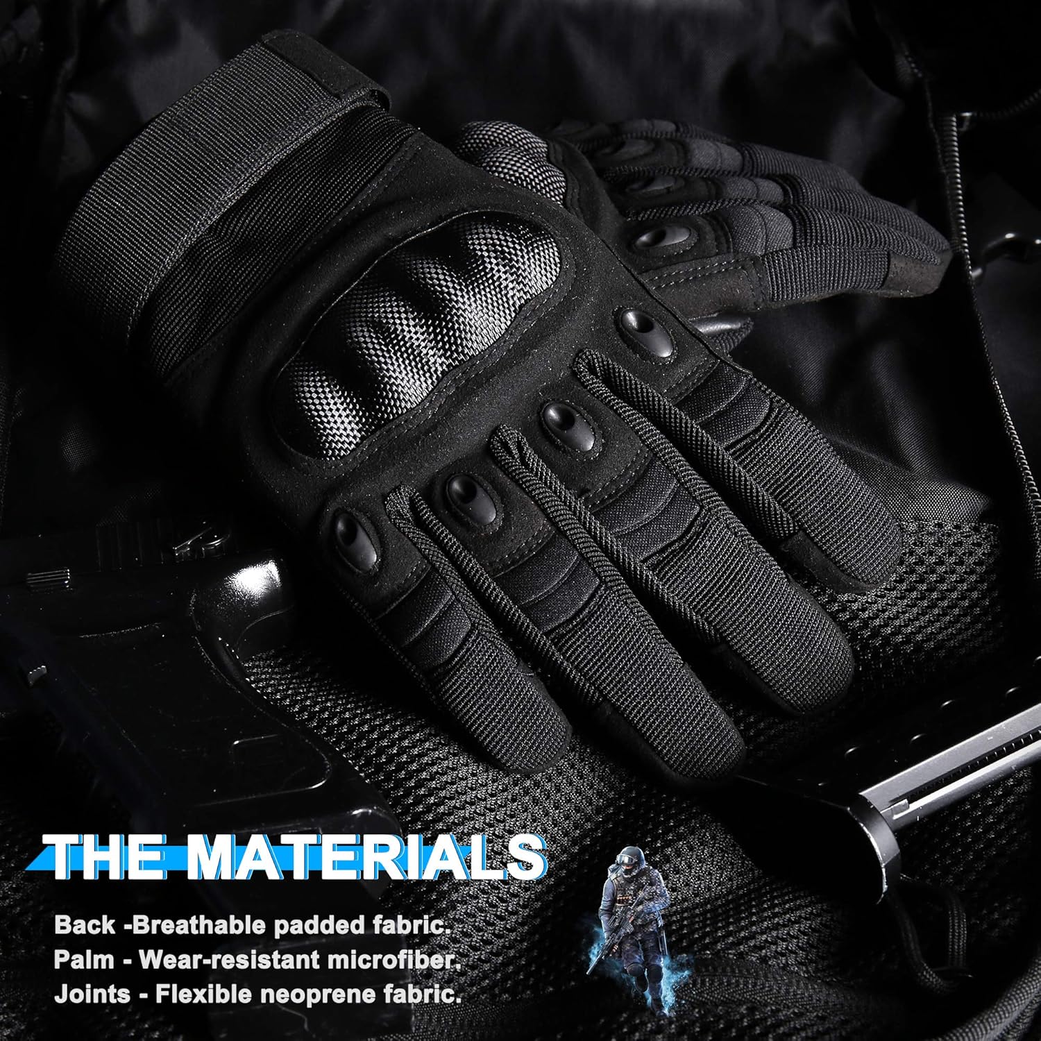 WTACTFUL Tactical Gloves - Touchscreen Airsoft & Motorcycle Gear for Men | Durable & Comfortable