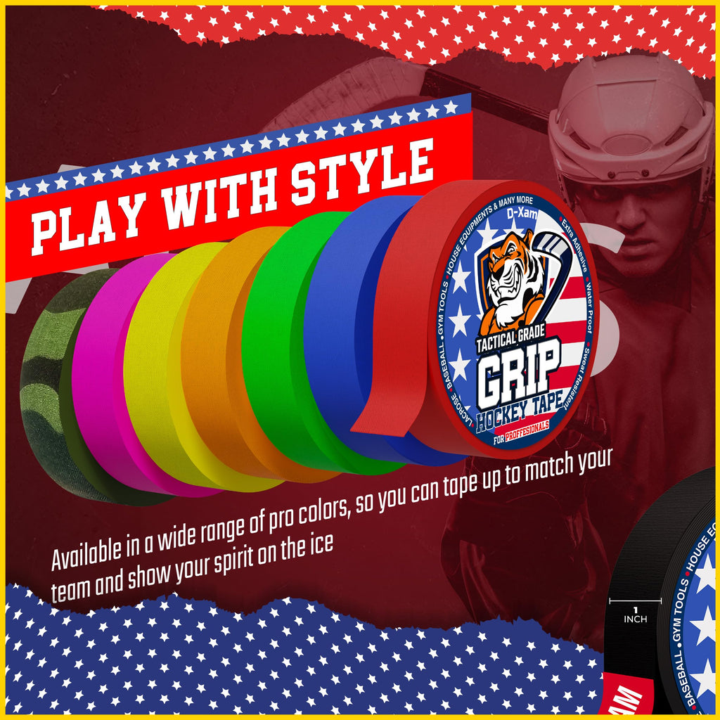 Hockey Tape Black Grip Tape 2 Roll Athletic Sports Tape 1inch Multipurpose Cloth Tape for Lacrosse Stick Handles Pullup Bars Tools Fingers - Water-Resistan Protect from Scratches Smudges Goon Tape