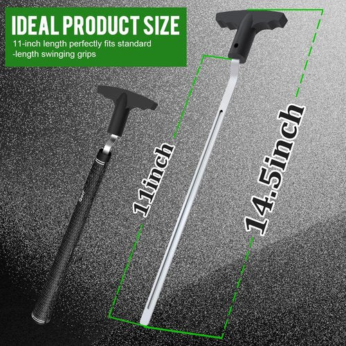 Golf Grip Removal Tool, 11" V-Groove Grip Remover Saver for Standard Length Swinging Grips, High-Carbon Steel Golf Club Regripping Kit, Golf Grip Tool, Grip Repair Tool, Golf Supplies - 1Pcs, Black
