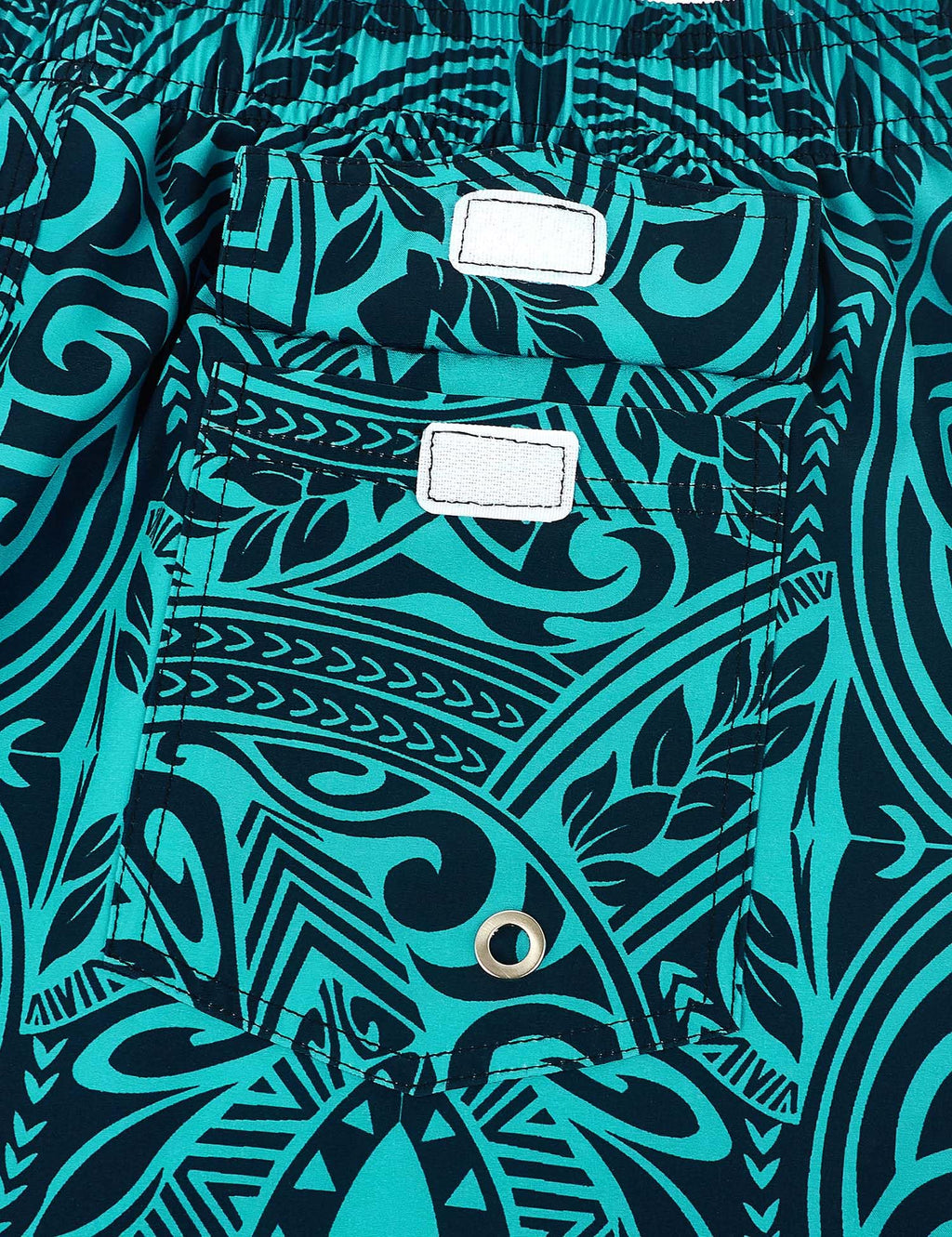 ELETOP Men's Swim Trunks Quick Dry Bathing Suit Swimming Board Shorts Mesh Lining Beach Swimwear Symbol Green L