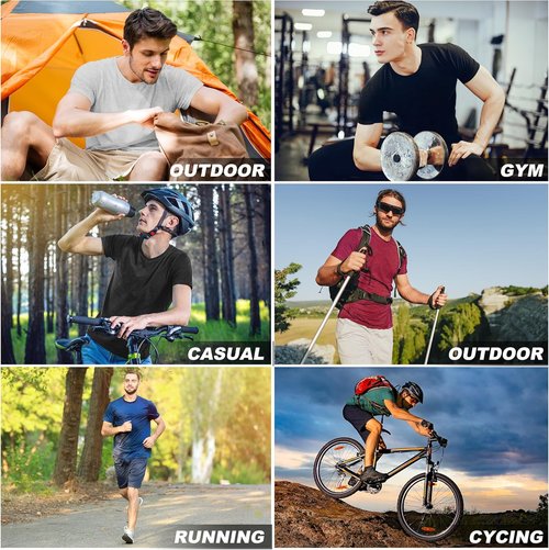 BVNSOZ Men's Athletic Workout Shirts - Moisture-Wicking & Quick-Dry Gym Tees for Active Men