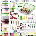 232PCS Fishing Kit - Complete Tackle Box with Lures, Spinner Baits & Accessories for Bass and Trout
