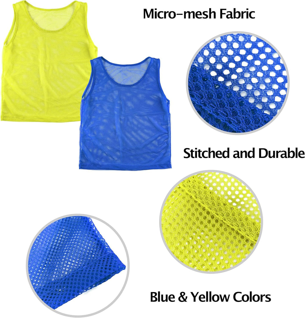 Super Z Outlet Pinnies Scrimmage Vests - Lightweight Team Practice Jerseys for Kids & Teens