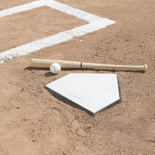 Champion Sports Universal Homeplate - Durable Molded Rubber with Metal Bottom & Ground Anchor Spikes