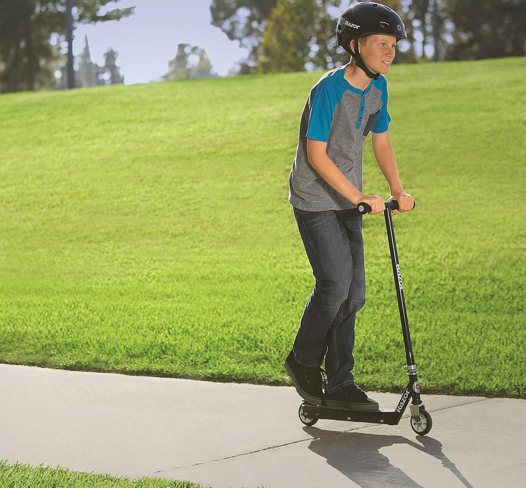 Razor Tekno Kick Scooter - Lightweight Steel Frame with Glowing Blue LED Deck | For Kids 6+
