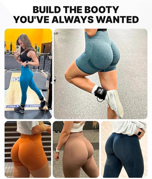 DMoose Fitness Ankle Straps for Cable Machines - Premium Padded Glute Kickback Straps for All Sizes | Ideal for Gym Workouts