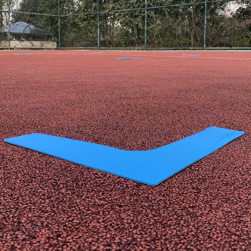 Eco Walker Court Lines Marker Kit Throw Down Markers Create Your Own Mini Pickleball Tennis Court (Blue-Yellow)