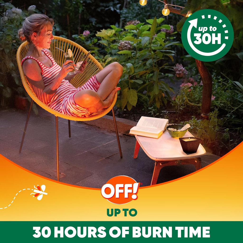 OFF! Citronella Scented Candle - Ambiance Enhancing Centerpiece | Burns Up to 25 Hours, 16 oz (Pack of 2)