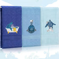 Skiennix Funny Sea Turtle Hand Towels - 100% Cotton Coastal Bathroom Decor | Soft & Absorbent, 29.5 x 13.8 Inch