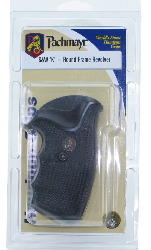 Pachmayr S&W Grips for K and L Frame Round Butt Black (03266)