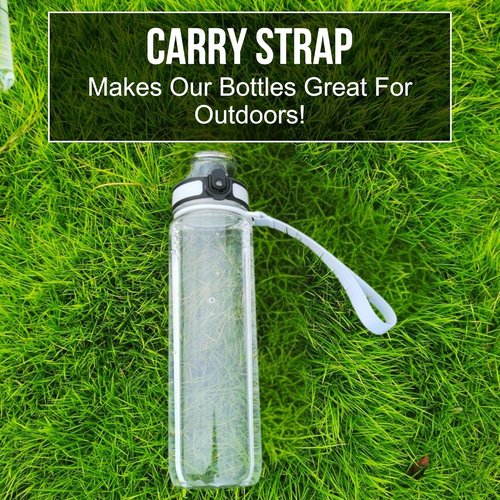 Clear Plastic Water Bottle - 32oz Leak Proof Chug Lid | Reusable Flip Top for Gym, Office, School