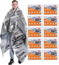 Mylar Emergency Blankets - Heavy Duty Thermal Survival Blankets | 10 Pack, 82" x 64" Size