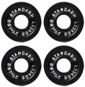 Fitvids Cast Iron Plate Weight Plate for Strength Training and Weightlifting, 2-Inch Center (Olympic), 2.5LB (Set of 4)
